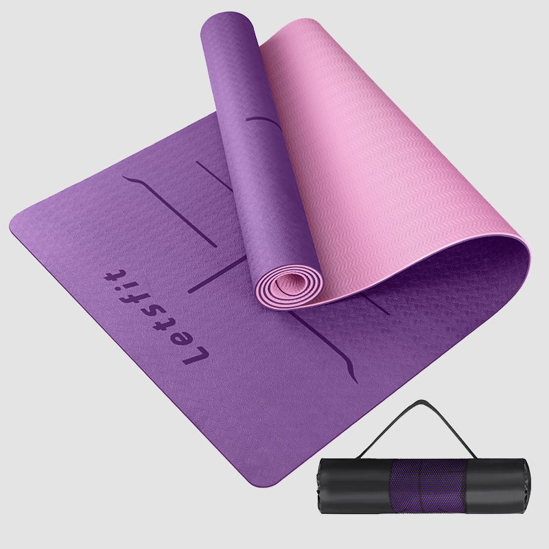  WELLDAY Yoga Mat Purple Valentine Heart Non Slip