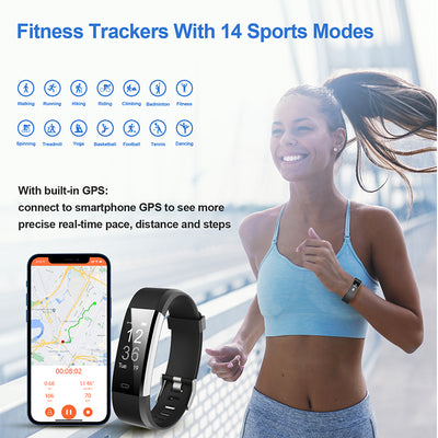 LETSCOM ID115PHR Health & Fitness Tracker