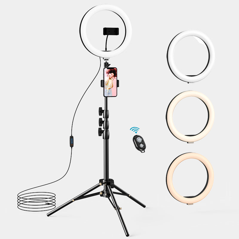 LETSCOM F-533 10.2" Selfie Ring Light with Tripod Stand & 2 Phone Holders
